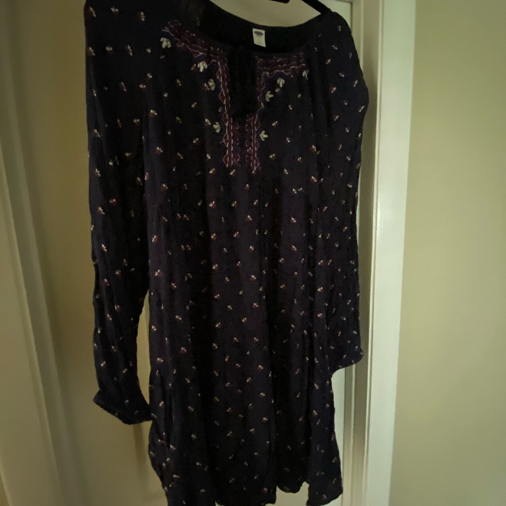 Navy flowered dress
